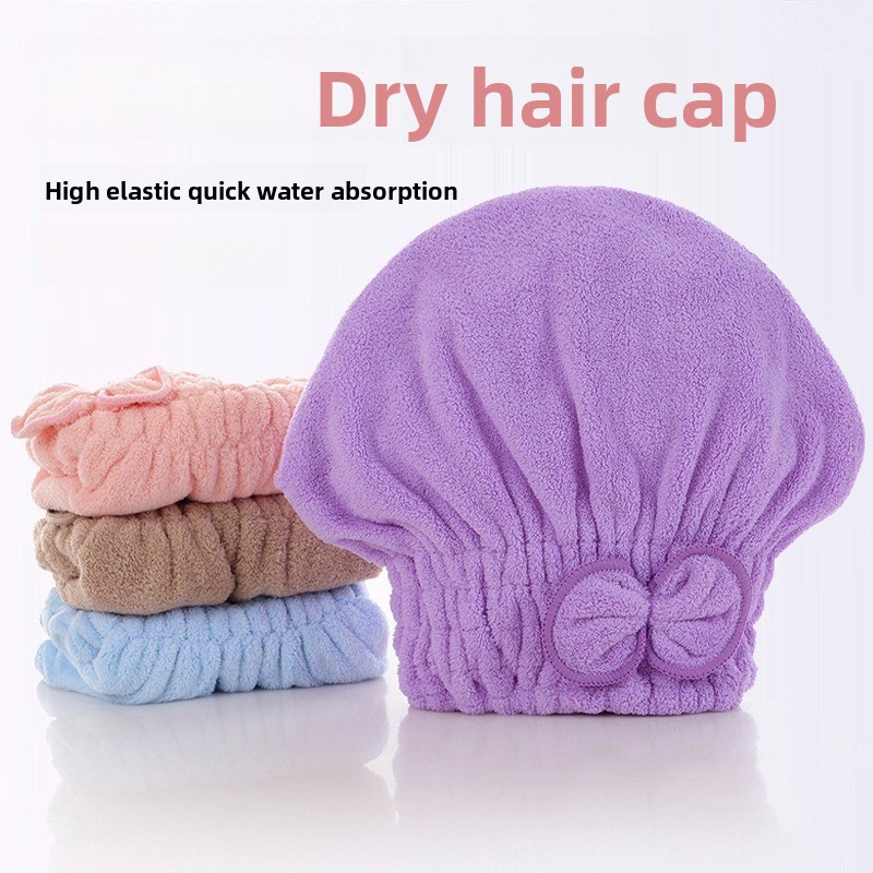 Hair Care For Curly Dry Hair - 1Pc Microfiber Hair Turban with Bow-Knot