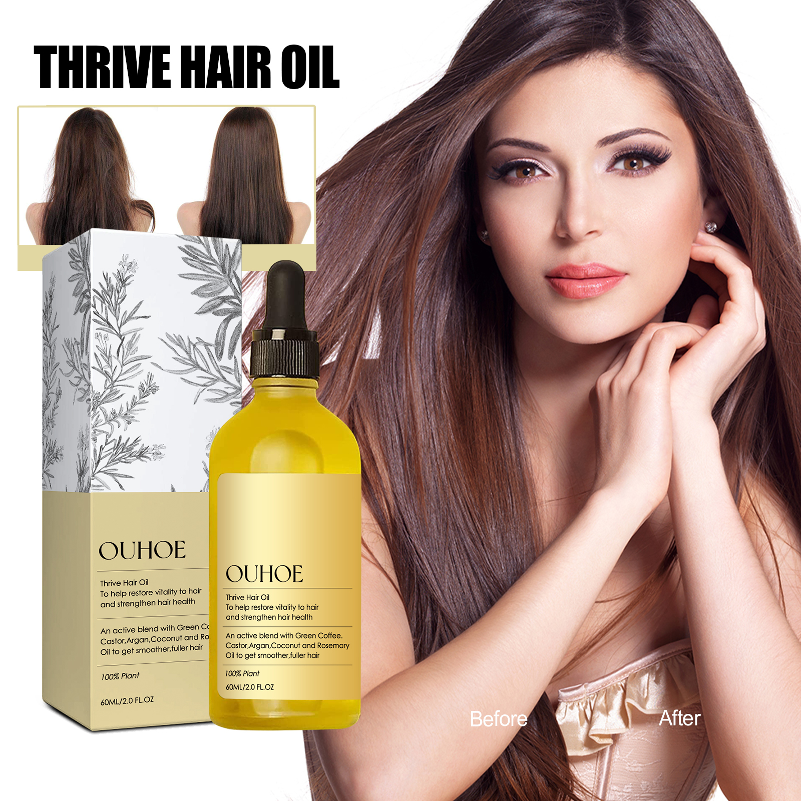 60ml Rosemary Hair Oil for Thi - Hair Care Treatment ulasan dan harga