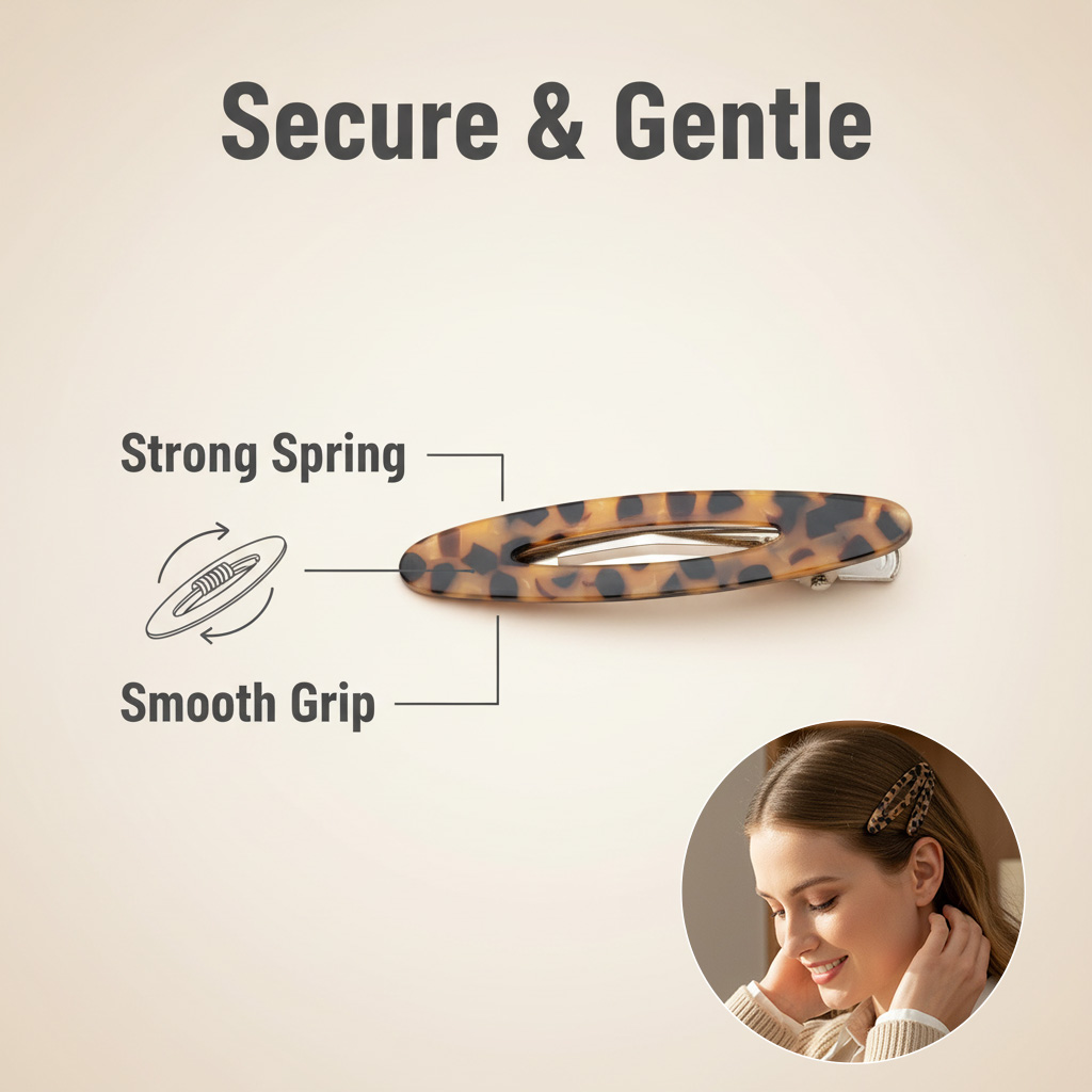 2pcs/Set Elegant Acetate Oval  - Bobby Pin Bulk ulasan dan harga