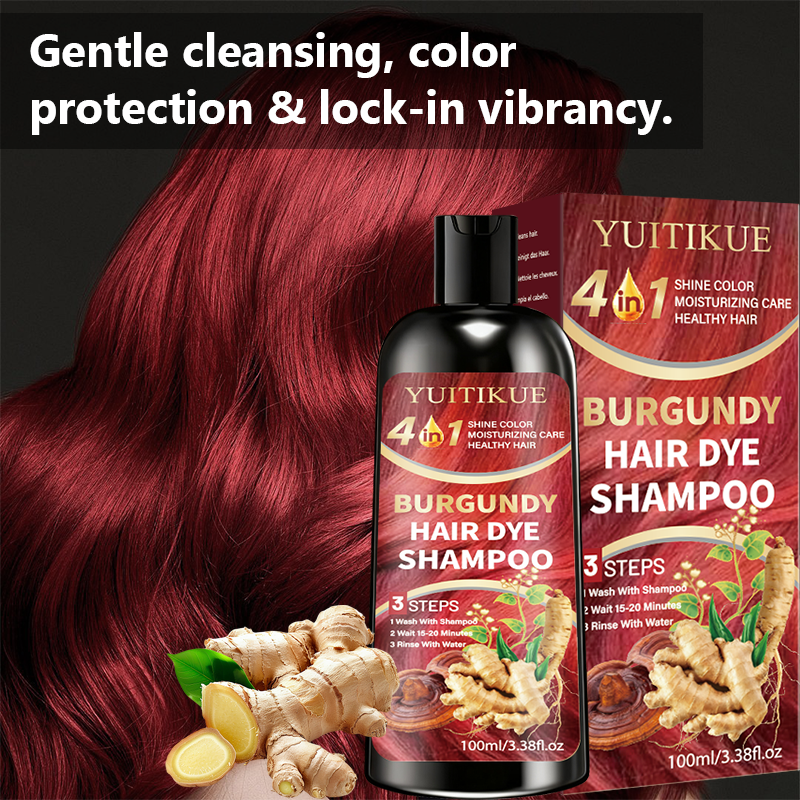 Burgundy Hair Dye Shampoo, 4 I - Hair Care Herbal ulasan dan harga