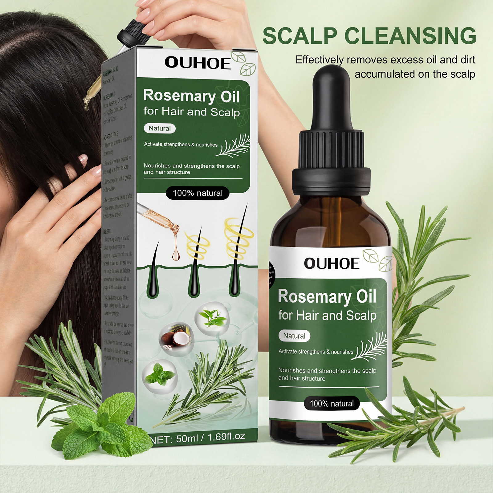 Rosemary Anti Hair Loss Oil No - Hair Care For Hair Loss ulasan dan harga