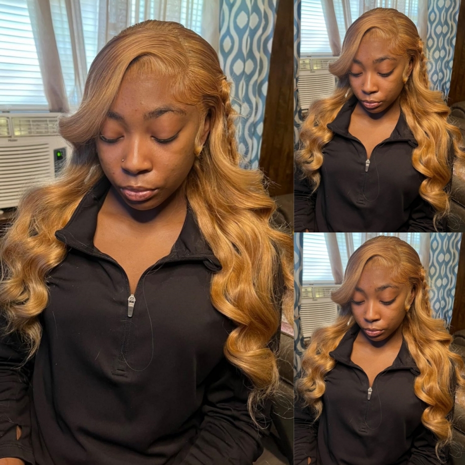 38 40 inch #27 Honey Blonde Co - Lace Front Wig ulasan dan harga