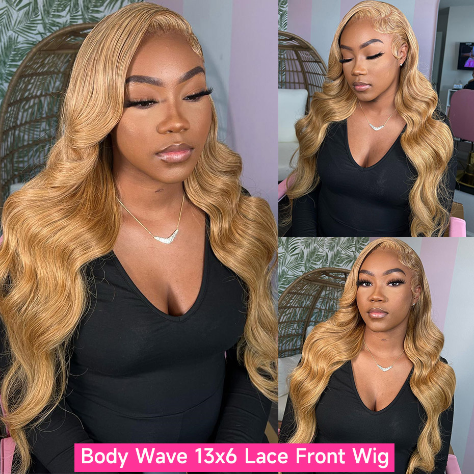 38 40 inch #27 Honey Blonde Co - Lace Front Wig ulasan dan harga