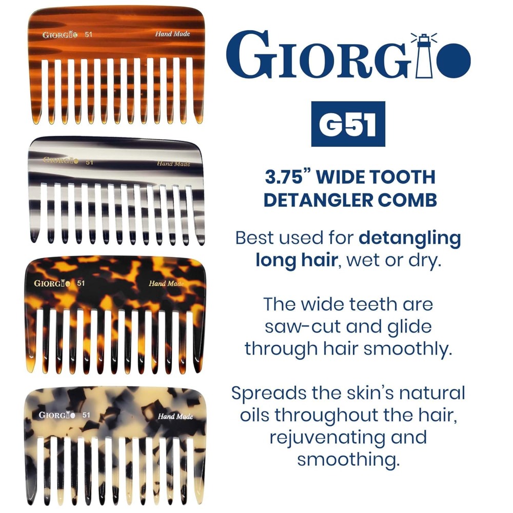 G51 Wide Tooth Detangling Comb - Hair Care For Curly Dry Hair ulasan dan harga