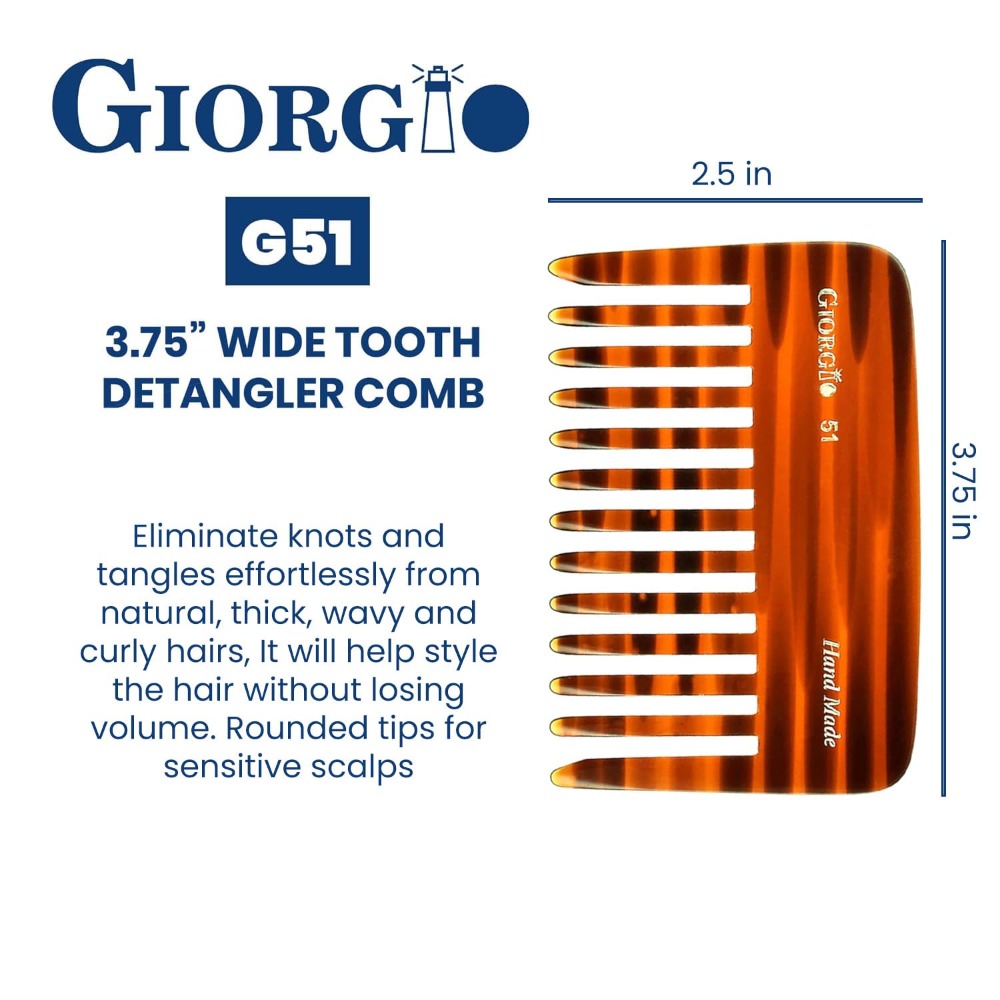 G51 Wide Tooth Detangling Comb - Hair Care For Curly Dry Hair ulasan dan harga