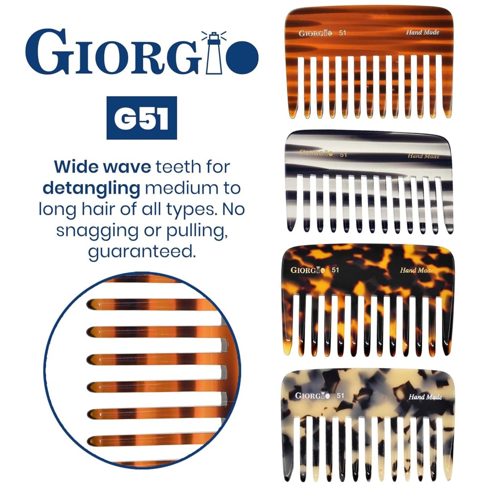 G51 Wide Tooth Detangling Comb - Hair Care For Curly Dry Hair ulasan dan harga