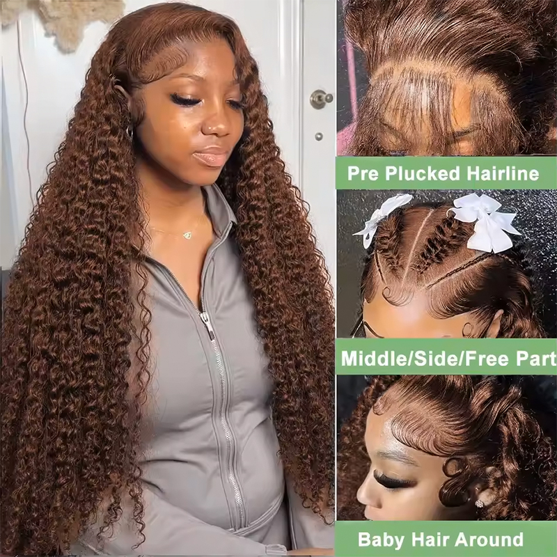 Chocolate Brown Colored 220% D - Lace Front Wig ulasan dan harga