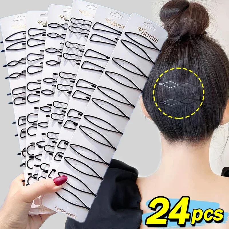 3/24pcs Black Simple Bobby Hai - Bobby Pin Bulk ulasan dan harga