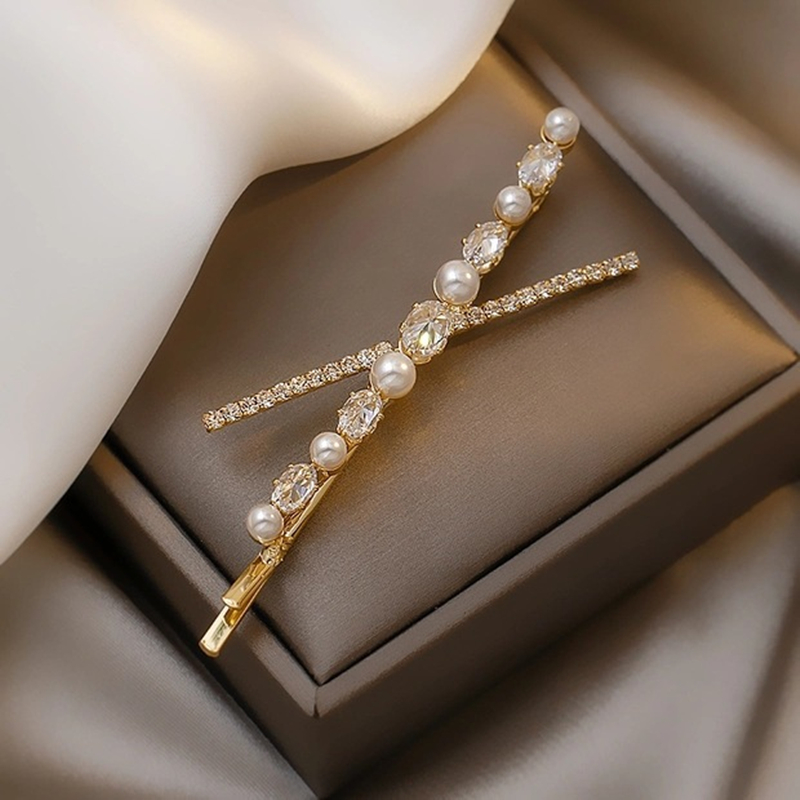 Rhinestones X Pearl Metal Hair - Bobby Pin Bulk ulasan dan harga