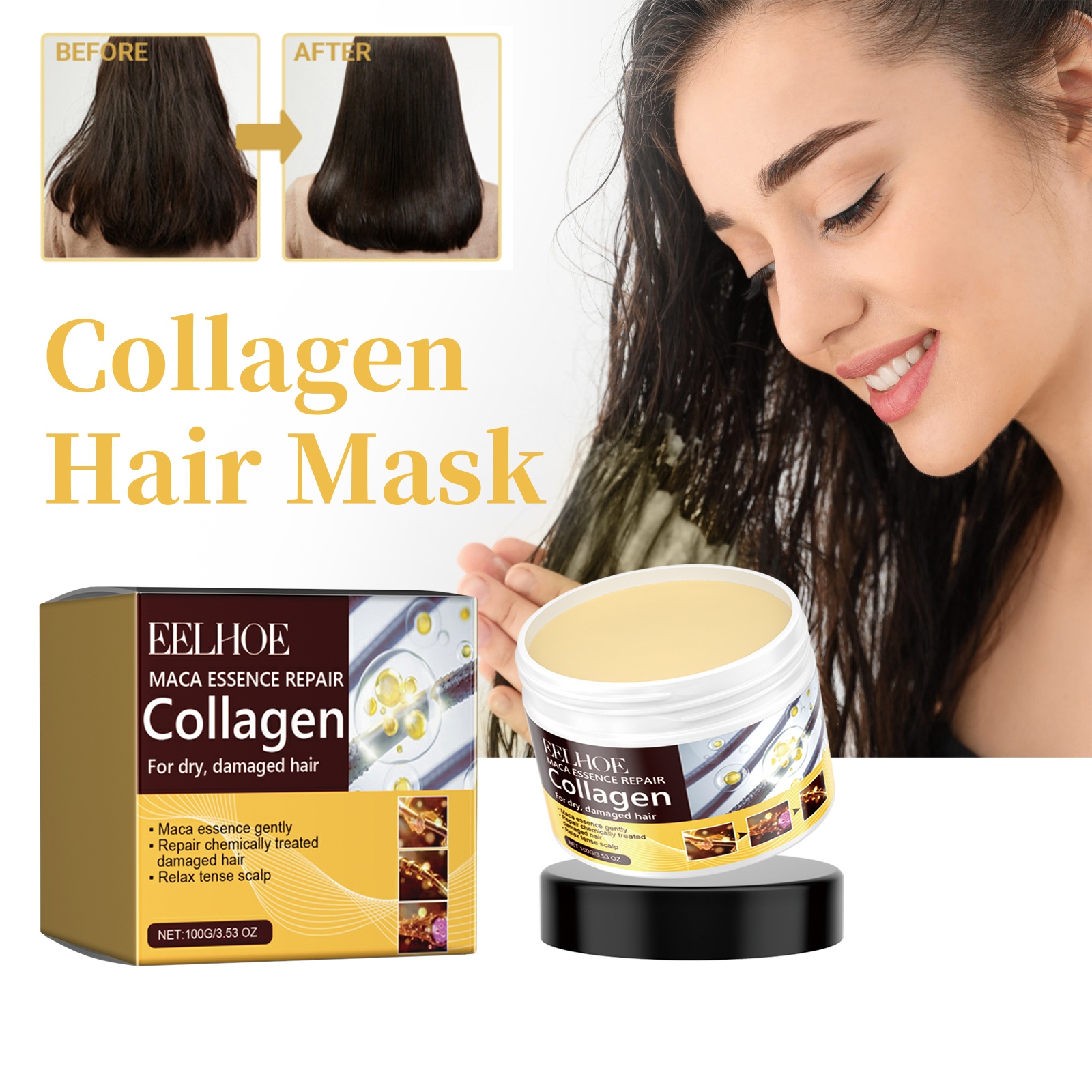 Collagen Hair Mask Reduce Dryn - Hair Care Hair Mask ulasan dan harga