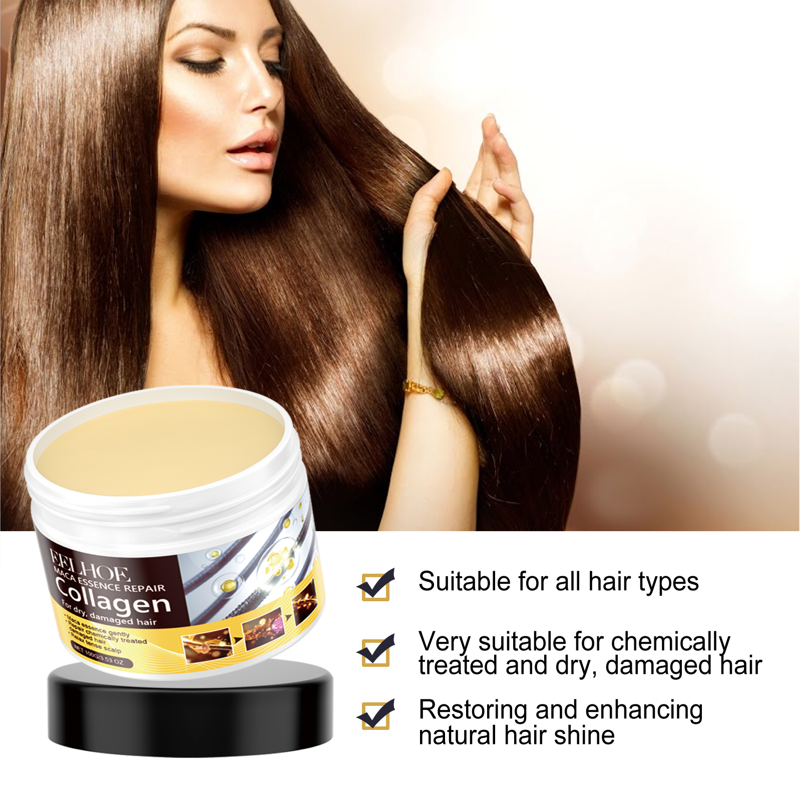 Collagen Hair Mask Reduce Dryn - Hair Care Hair Mask ulasan dan harga