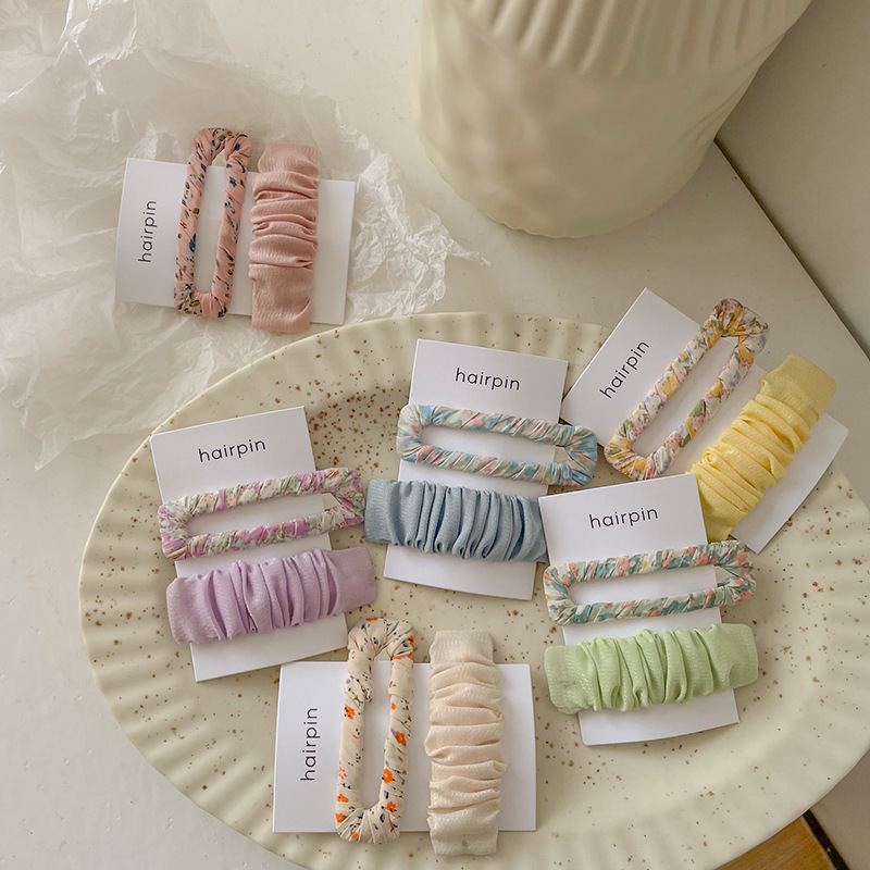2pcs Girls Sweet Floral Print  - Bobby Pin Bulk ulasan dan harga
