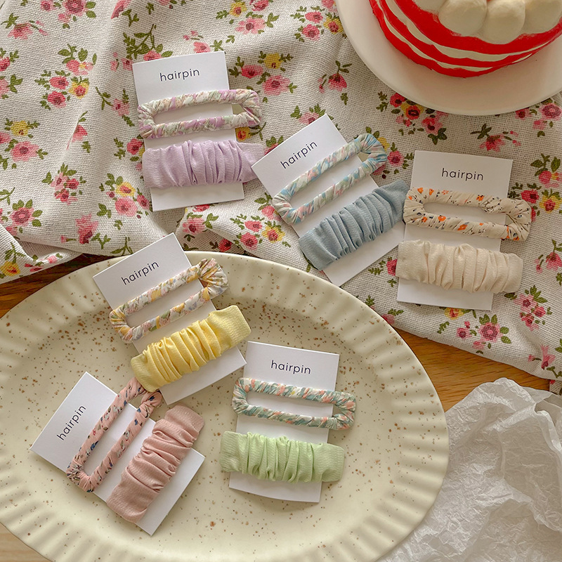 2pcs Girls Sweet Floral Print  - Bobby Pin Bulk ulasan dan harga