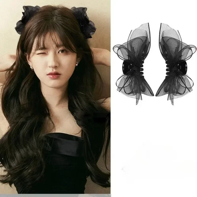 2pcs Black Matte Bowknot Mesh  - Bobby Pin Bulk ulasan dan harga