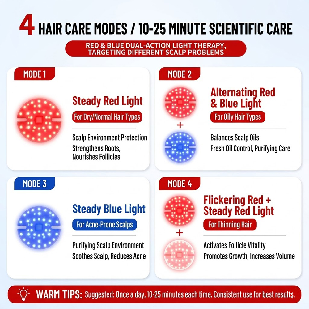 LED Hair Growth Cap Red Blue L - Hair Care Nutrition ulasan dan harga