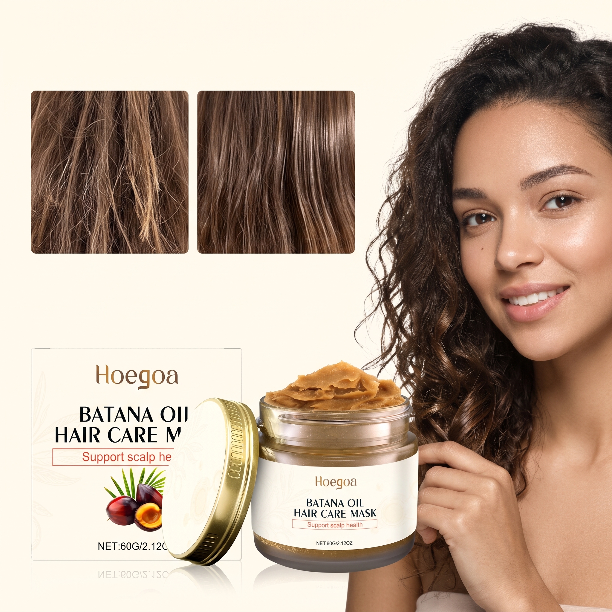 60G Batana Oil Hair Care Mask  - Hair Care Hair Mask ulasan dan harga