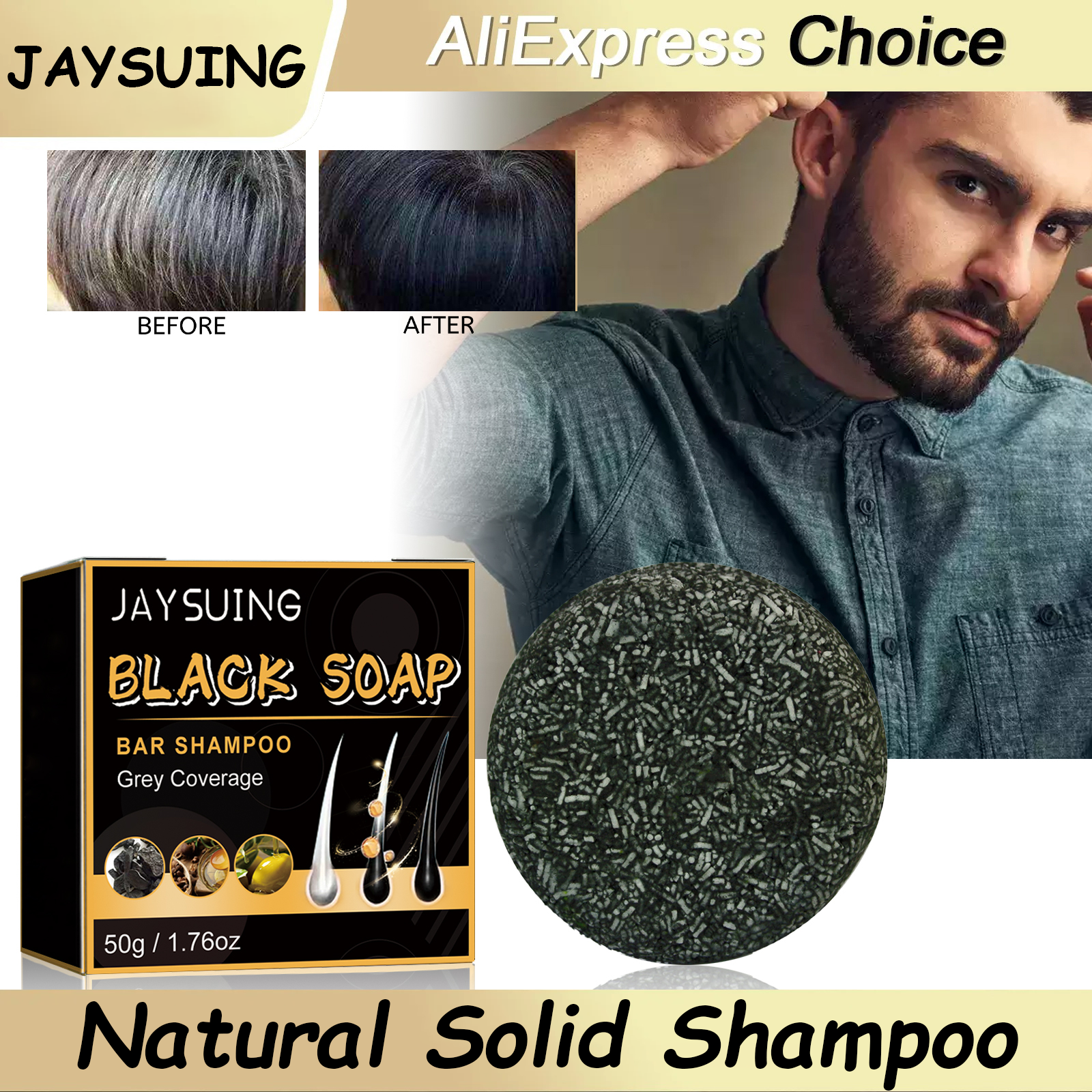 Hair Shampoo Soap Polygonum Mu - Hair Care Herbal ulasan dan harga