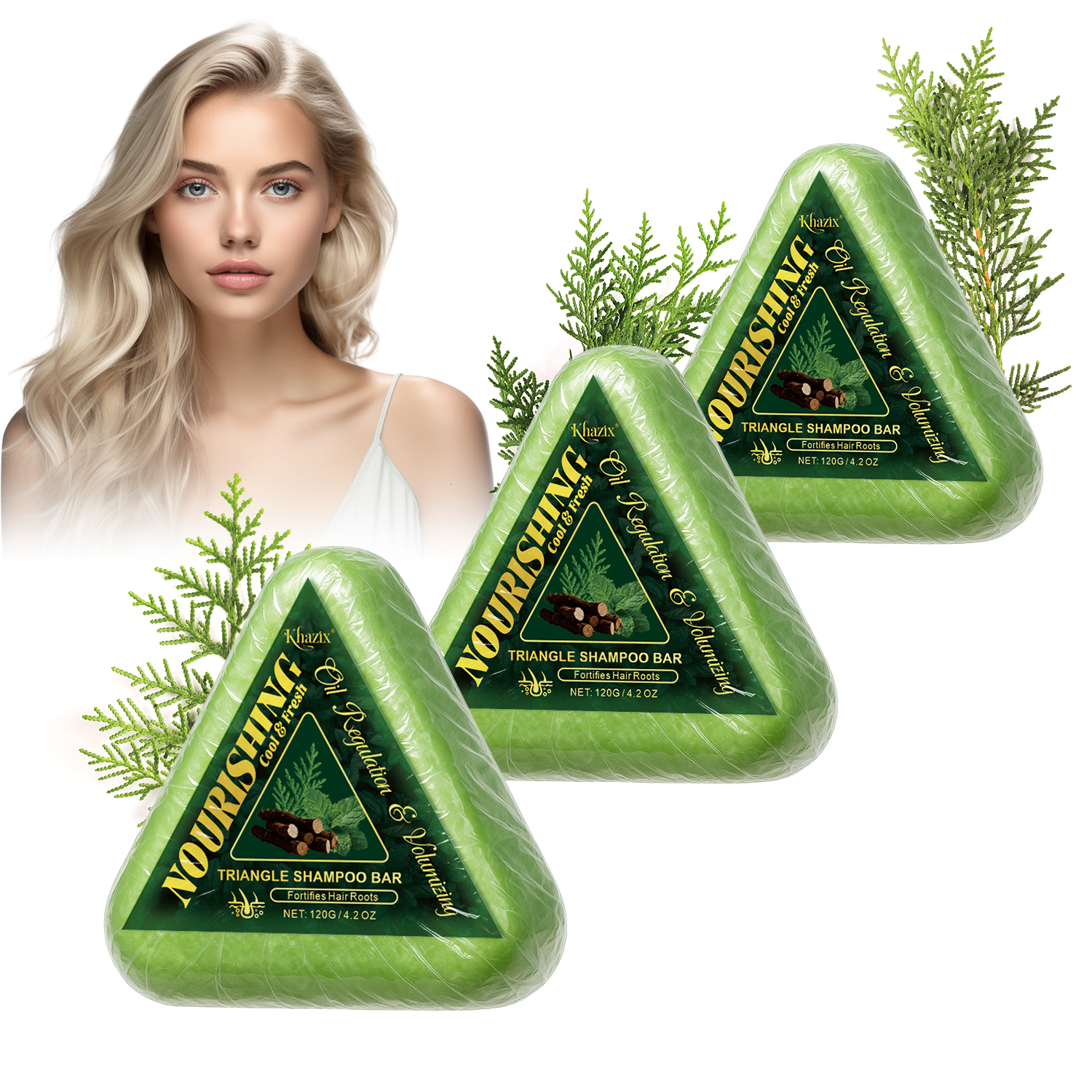 Green Triangle Soap Shampoo Ba - Hair Care Herbal ulasan dan harga
