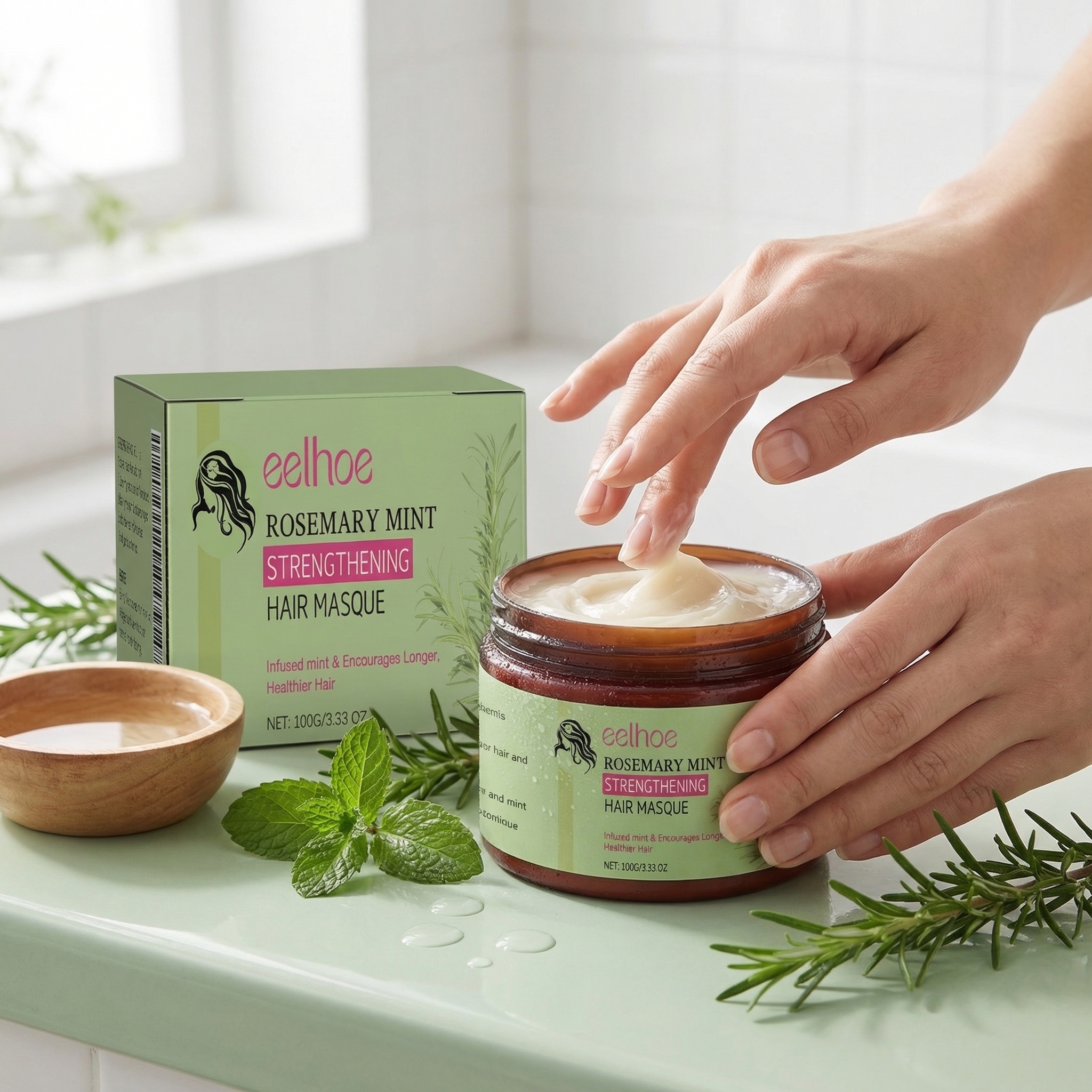 100ML Natural Hair Mask Moistu - Hair Care Hair Mask ulasan dan harga
