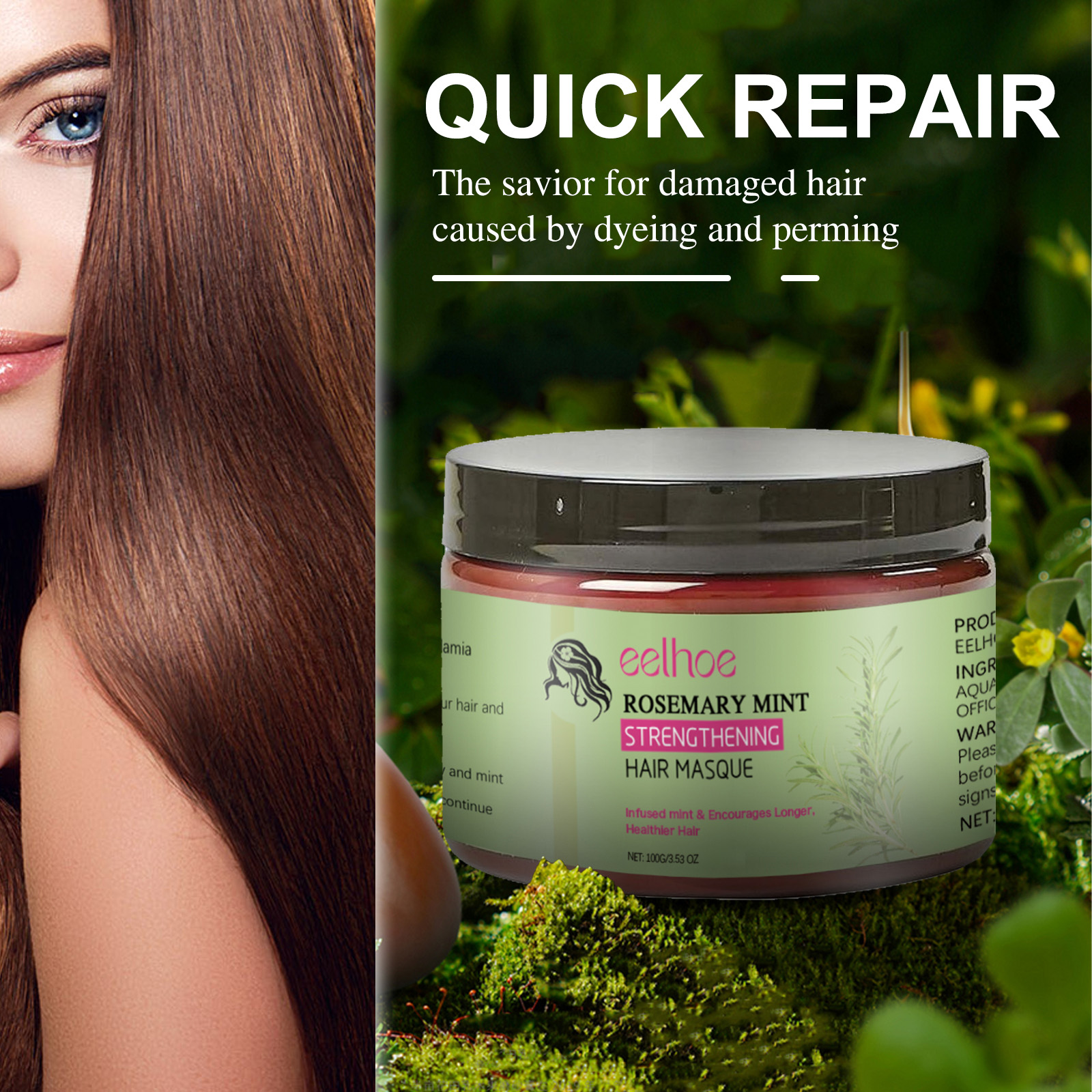 100ML Natural Hair Mask Moistu - Hair Care Hair Mask ulasan dan harga