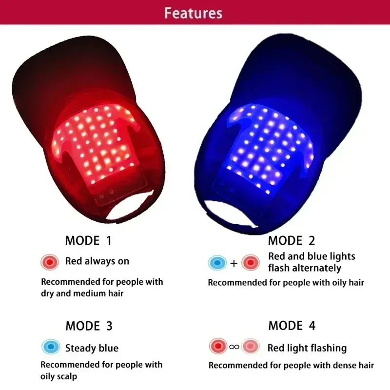 NEW LED Red Blue Light Therapy - Hair Care Nutrition ulasan dan harga