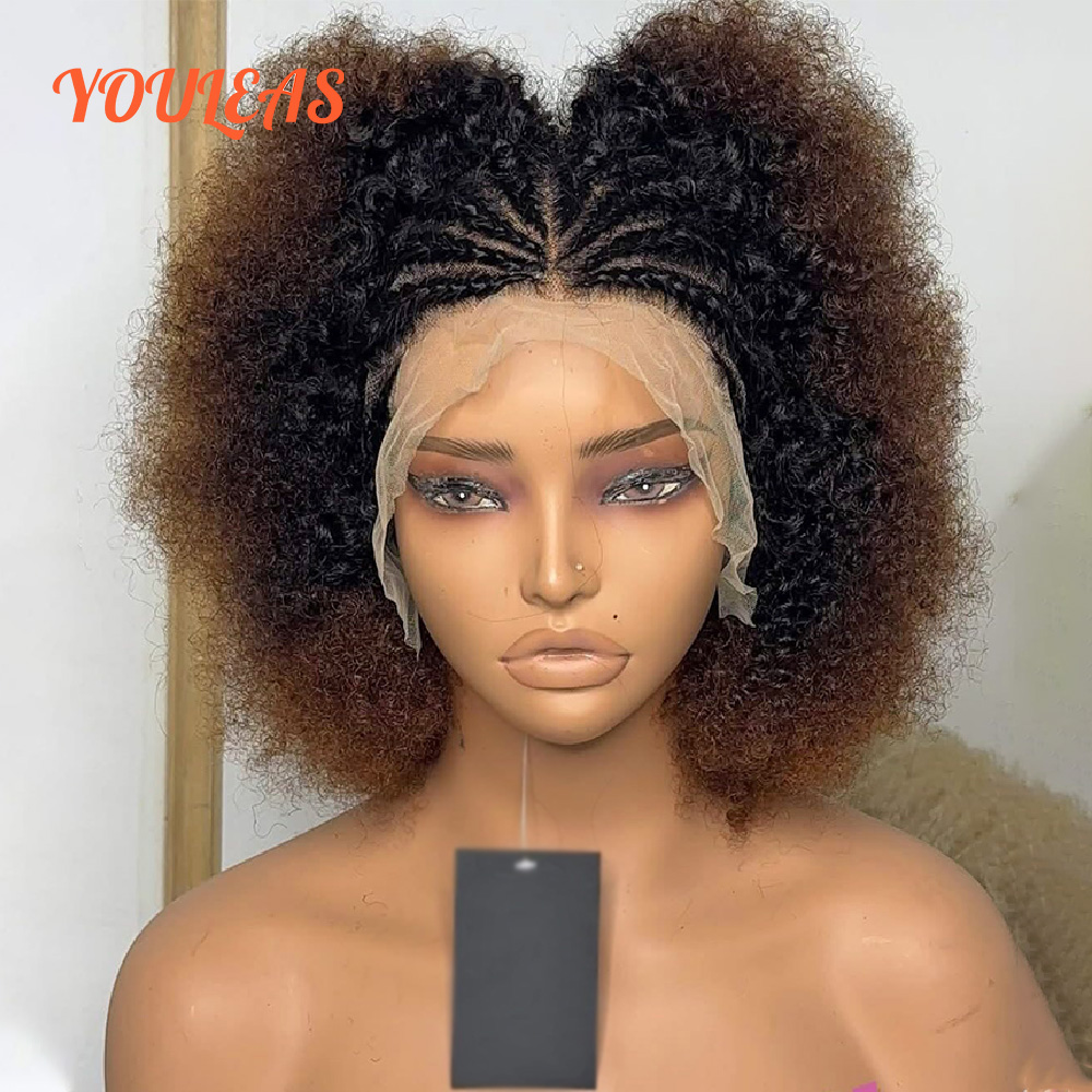 Afro Kinky Curly Wig Short Bob - Lace Front Wig ulasan dan harga