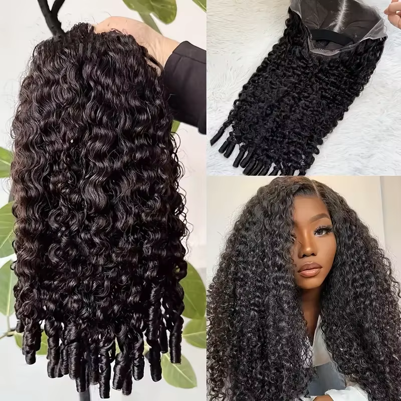 Burmese Curly Human Hair 13x6  - Lace Front Wig ulasan dan harga