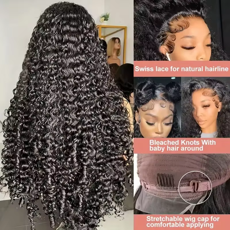 Burmese Curly Human Hair 13x6  - Lace Front Wig ulasan dan harga