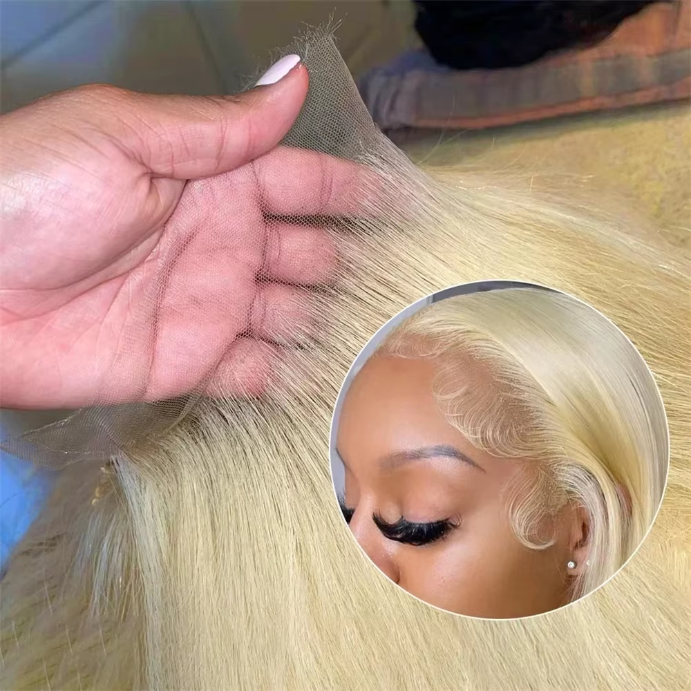 613 Blonde Human Hair Wig HD L - Lace Front Wig ulasan dan harga