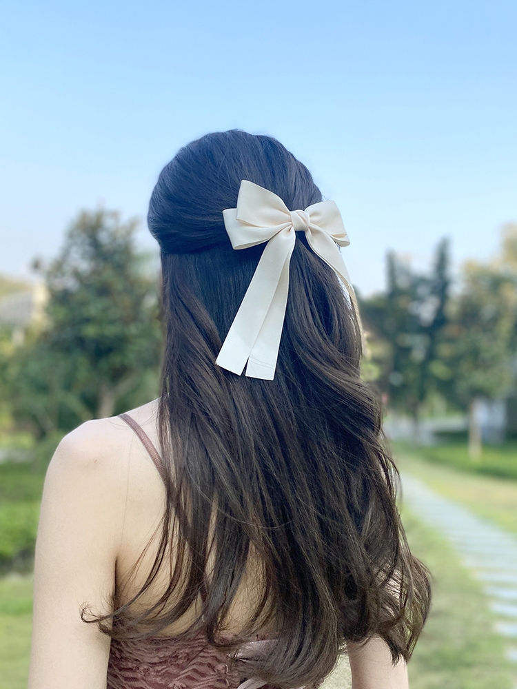 Korea Elegant Long Ribbon Bow  - Bobby Pin Bulk ulasan dan harga