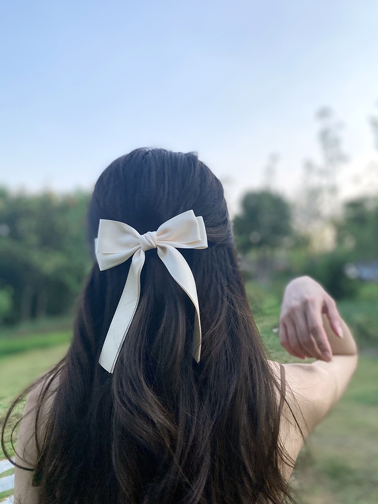 Korea Elegant Long Ribbon Bow  - Bobby Pin Bulk ulasan dan harga