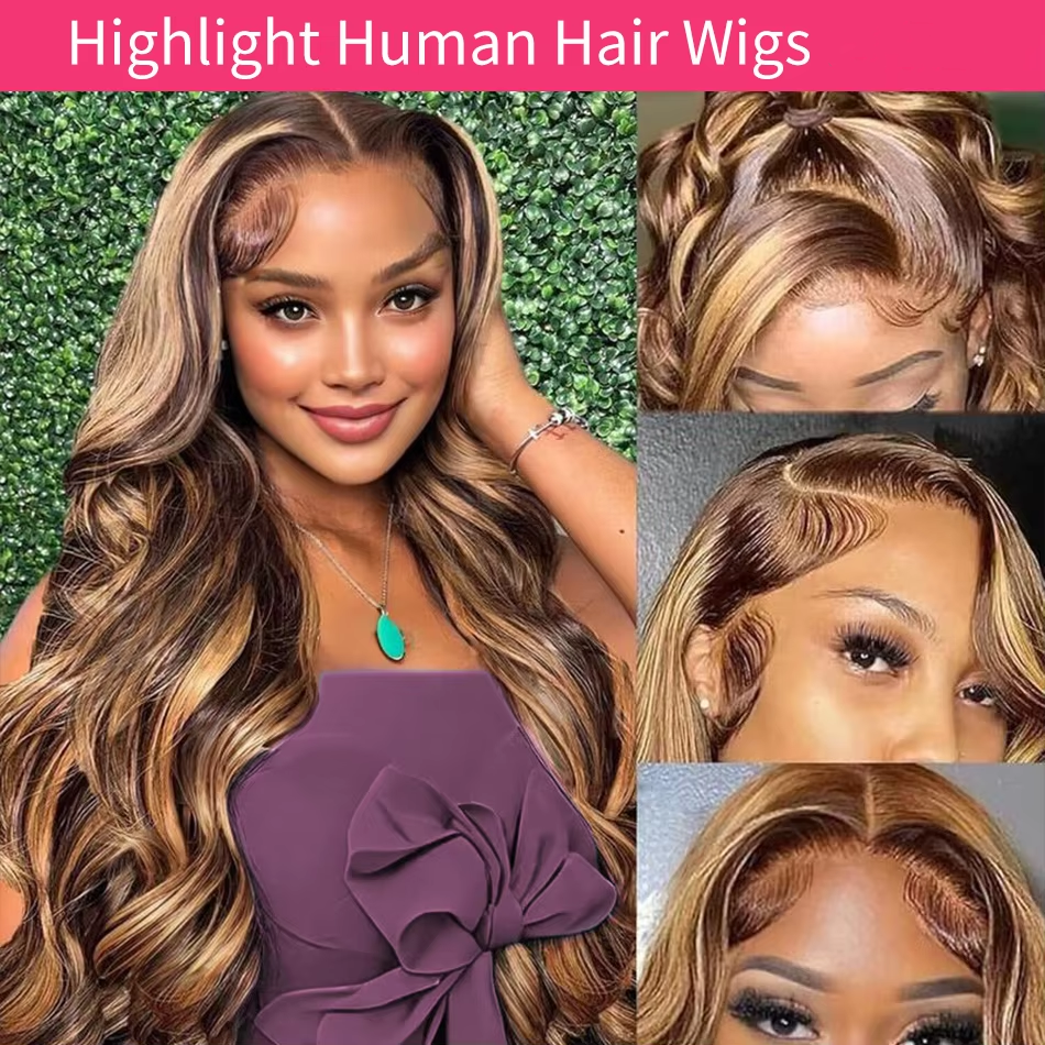 250 Density Highlight Wigs Hum - Lace Front Wig ulasan dan harga