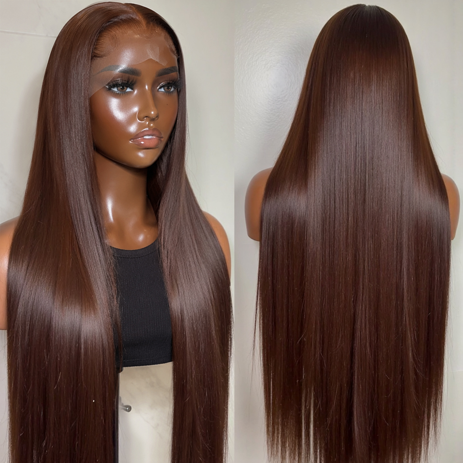 HD Chocolate Brown 13x4 Straig - Lace Front Wig ulasan dan harga