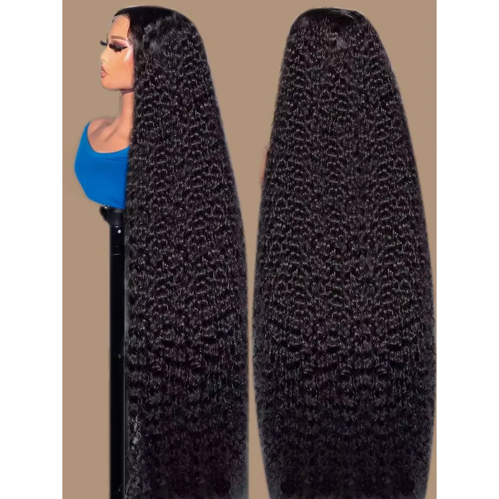 40 42 Inch HD 13x6 Jerry Curly - Lace Front Wig ulasan dan harga