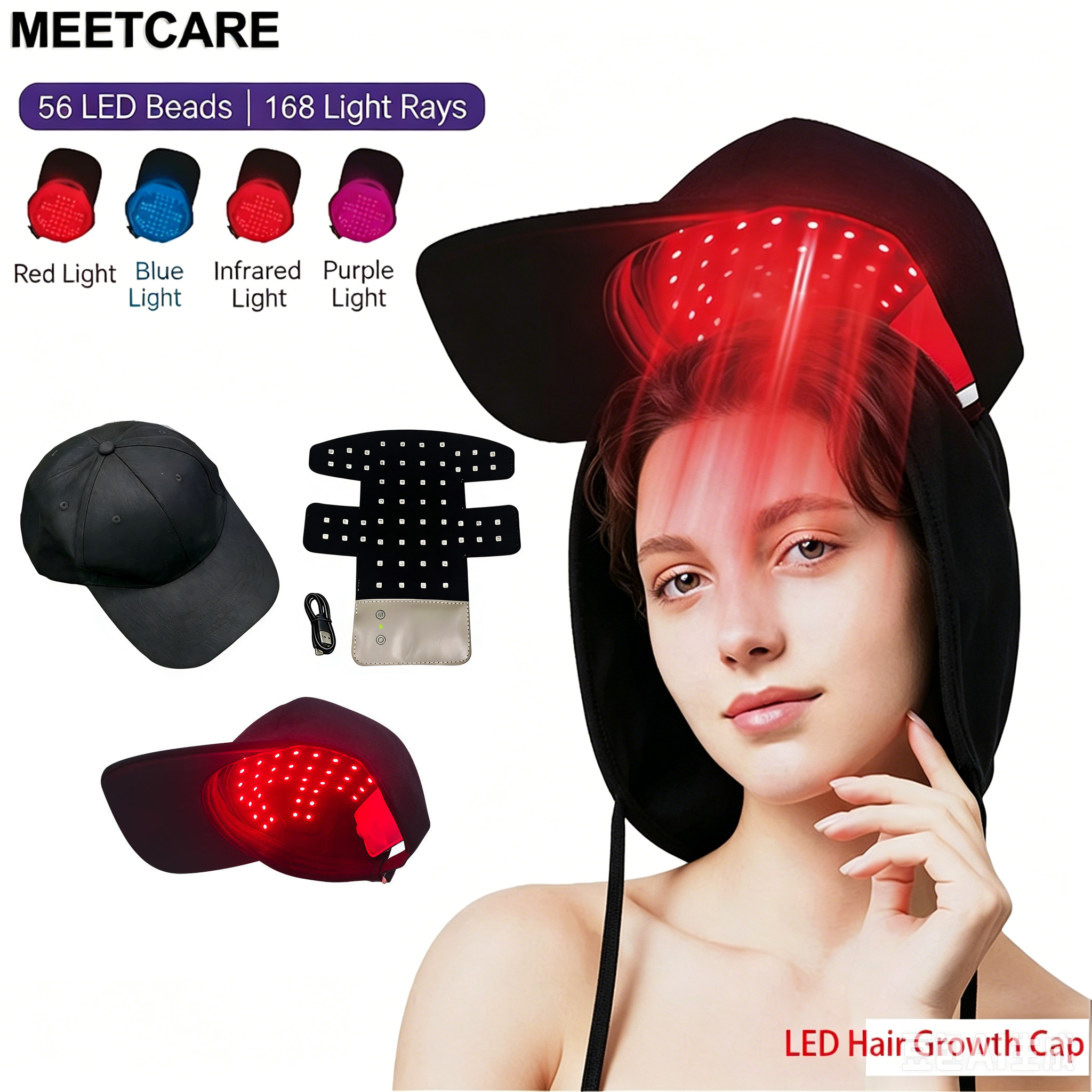 LED Hair Growth Helmet Cap wit - Hair Care Nutrition ulasan dan harga