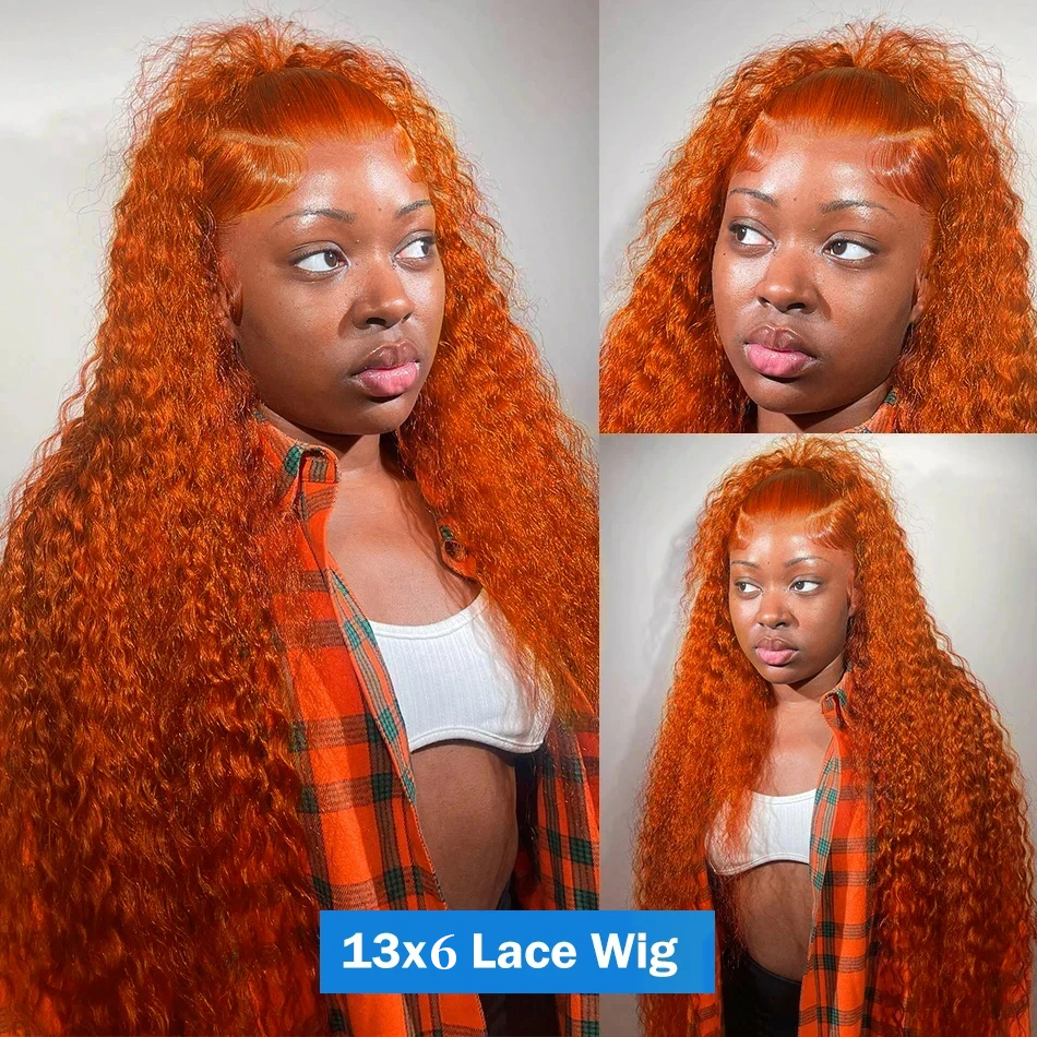 30Inch Orange Ginger Water Wav - Lace Front Wig ulasan dan harga