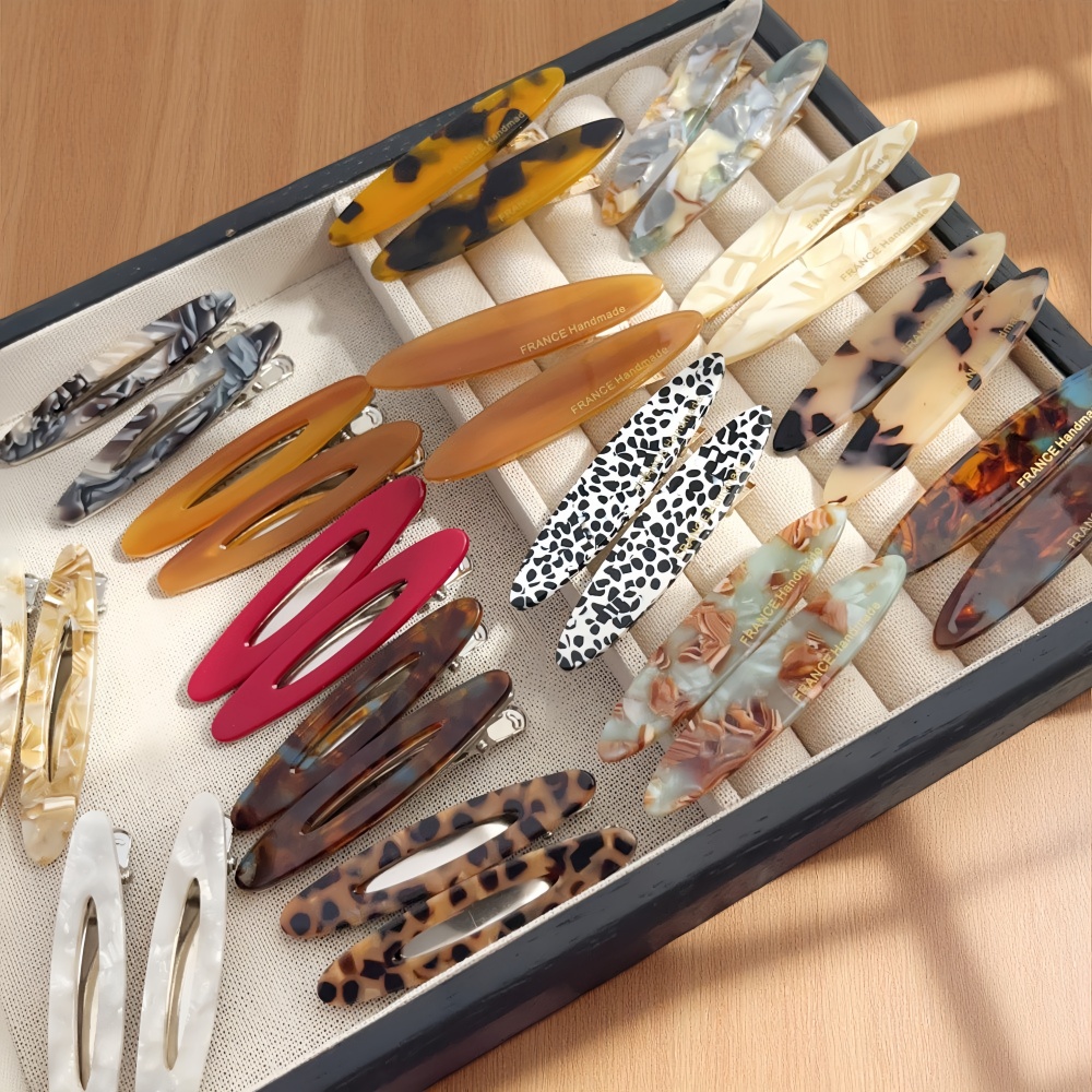 2pcs/Set Elegant Acetate Oval  - Bobby Pin Bulk ulasan dan harga
