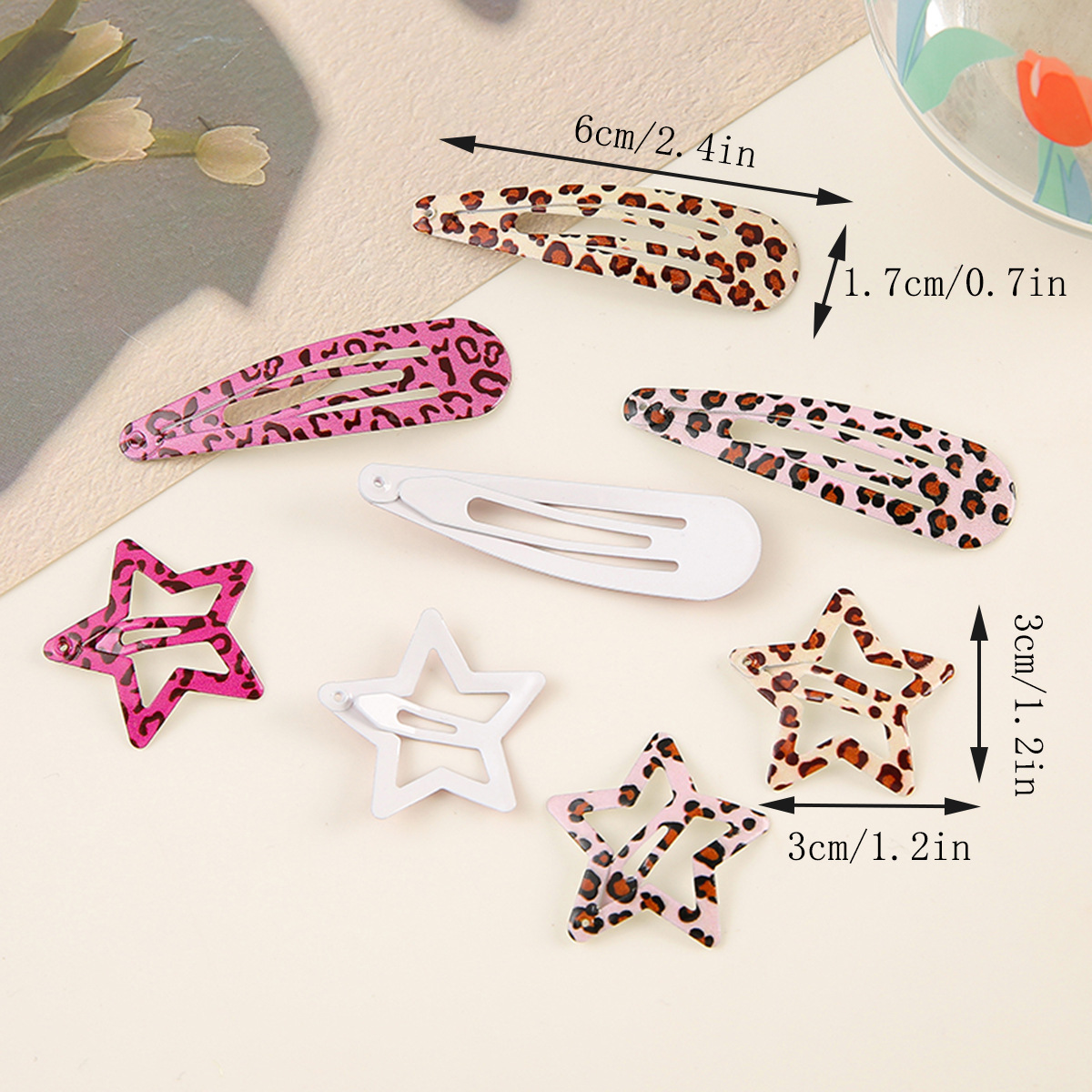 Simple Leopard Print Hairpins  - Bobby Pin Bulk ulasan dan harga