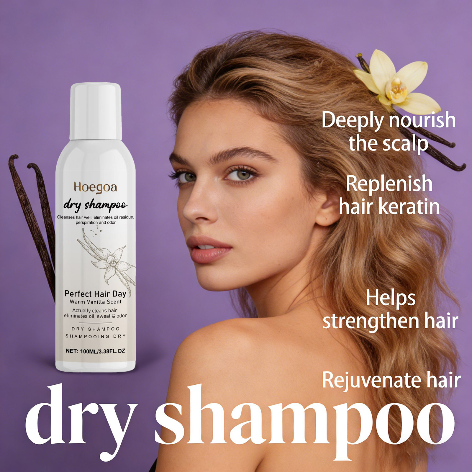 Vanilla Dry Hair Spray Oil-Con - Hair Care Natural ulasan dan harga