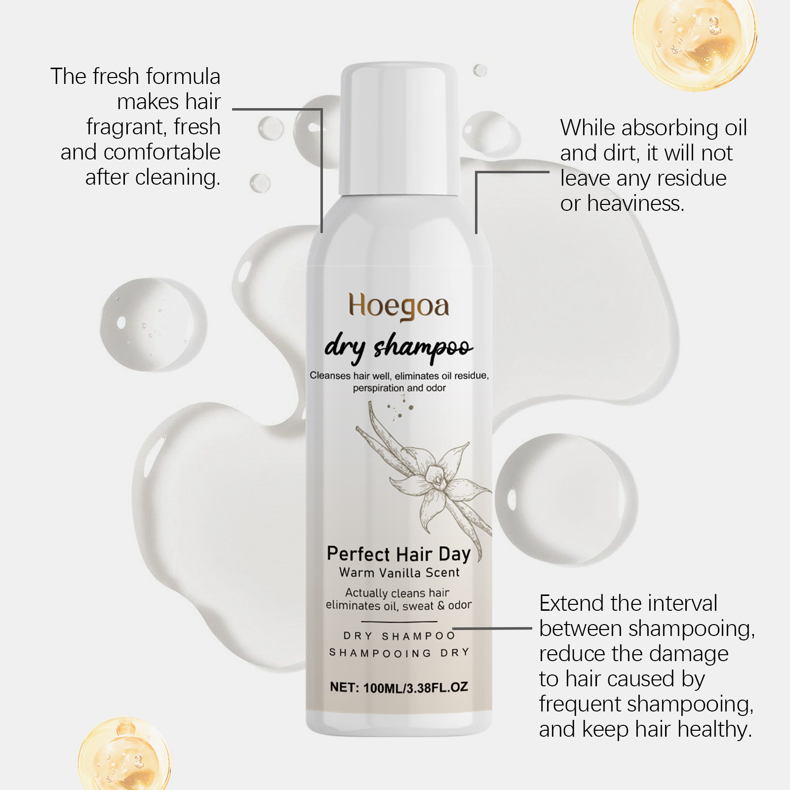 Vanilla Dry Hair Spray Oil-Con - Hair Care Natural ulasan dan harga