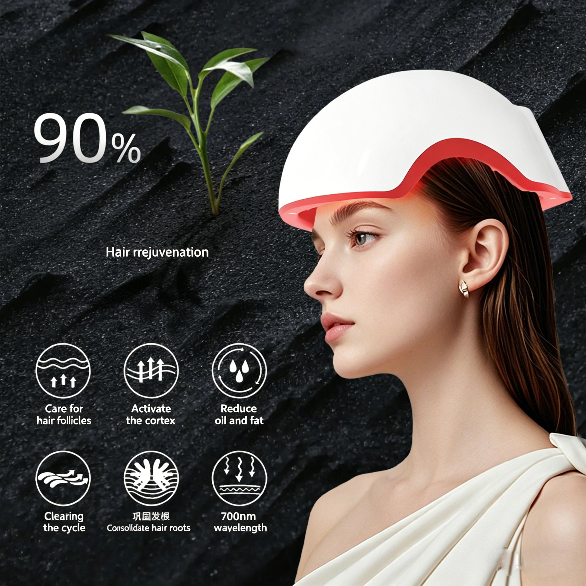 Red Light Therapy Device Hat N - Hair Care Nutrition ulasan dan harga